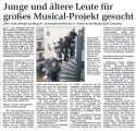 Ein sch�ner Erfolg f�r das Autorenteam.
Der Artikel beinhalte m.E. auch eine Anerkennung der geleisteten Arbeit der Beiden. Cuxhavner Nachrichten vom 22.1.2008.
Sirpriess